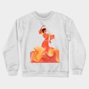 Flamenco dancer in vibrant colors Crewneck Sweatshirt